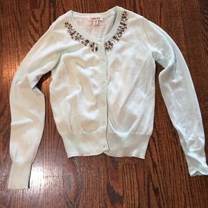 Girls jeweled accent cardigan